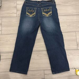 Baby phat jeans size 16 bedazzled butt design